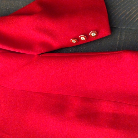 VINTAGE RED LIZ CLAIBORNE SZ 2 Petite CLASSIC SAILOR SUIT JACKET ... - Picture 12 of 13